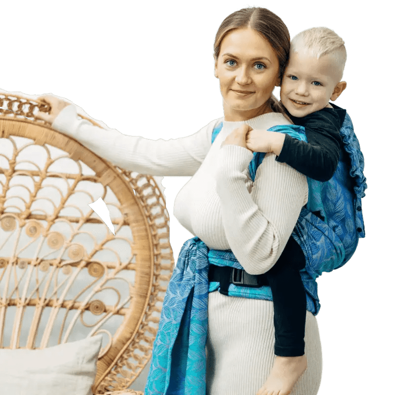 Tangled Blue Reed Preschool LennyHybrid Half Buckle by LennyLamb - Half Buckle CarrierLittle Zen One27347024