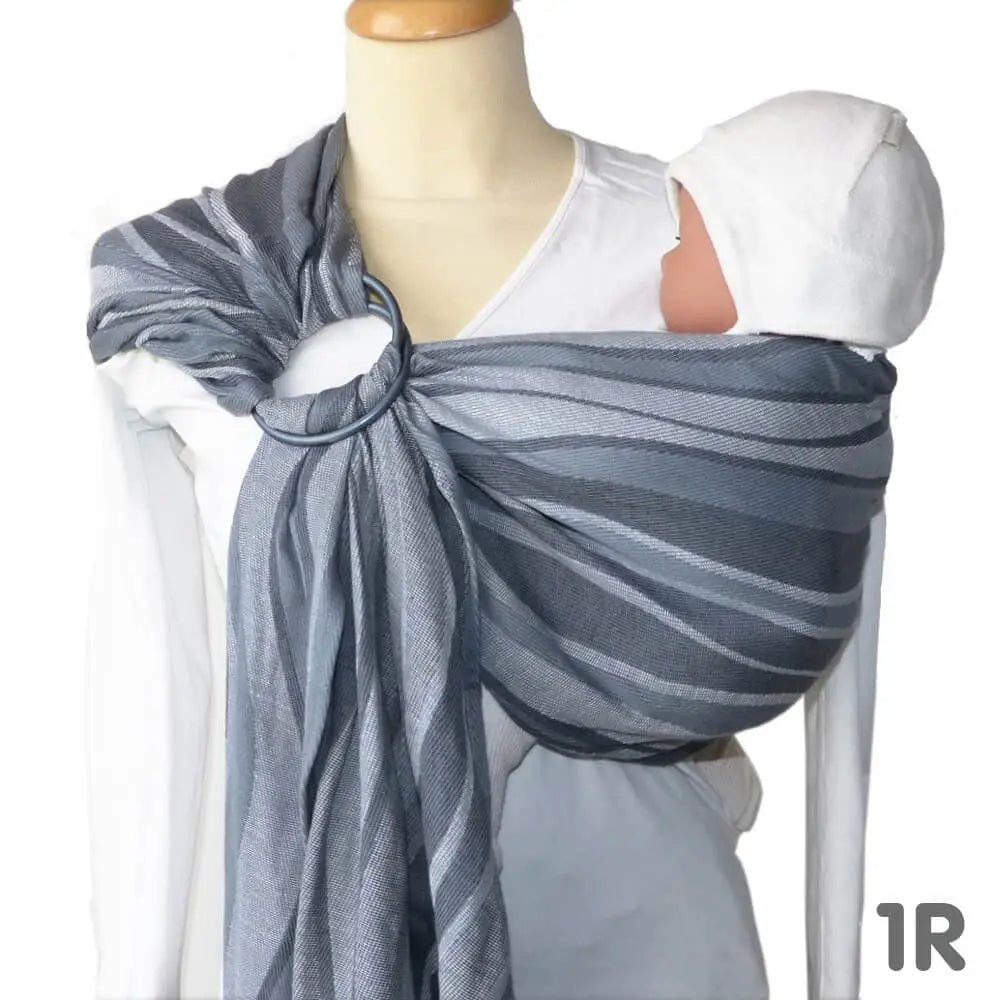 Waves Silver DidySling Ring Sling by Didymos - Ring SlingLittle Zen One4048554446956