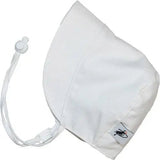 White Oxford Cotton Infant and Toddler UPF50+ Sun Protection Bonnet - Baby Carrier AccessoriesLittle Zen One628185032700